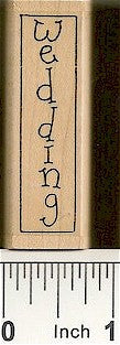 Vert. Wedding Rubber Stamp 2480D