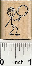 Cotton Candy Guy Rubber Stamp 2484D