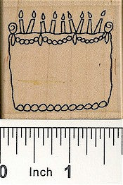 Birthday Cake 2 Rubber Stamp 2519E