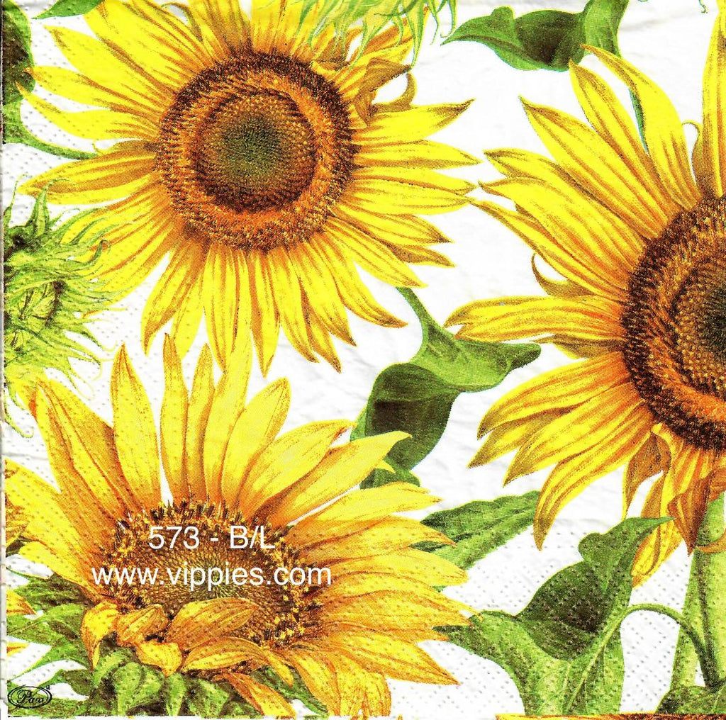 AT-573 Large Sunflower Napkin for Decoupage