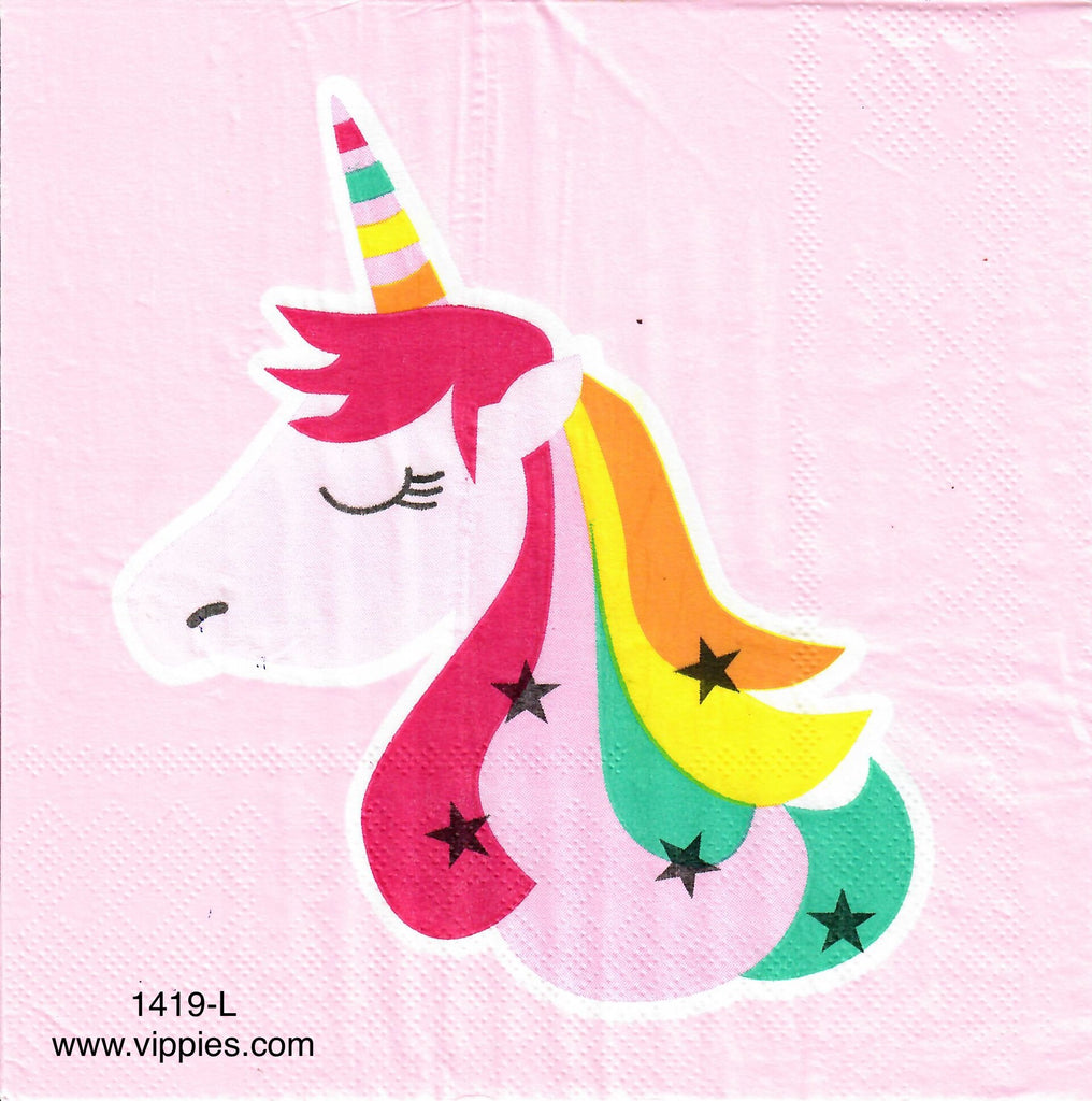 C-1419 Rainbow Unicorn Napkin for Decoupage