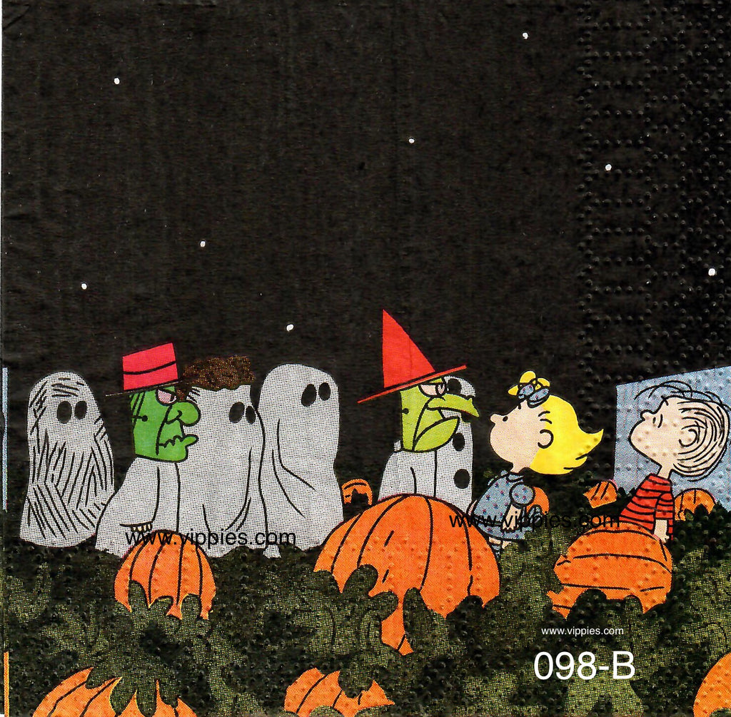 CTN-098 Peanuts Halloween Pumpkin Patch Napkin for Decoupage