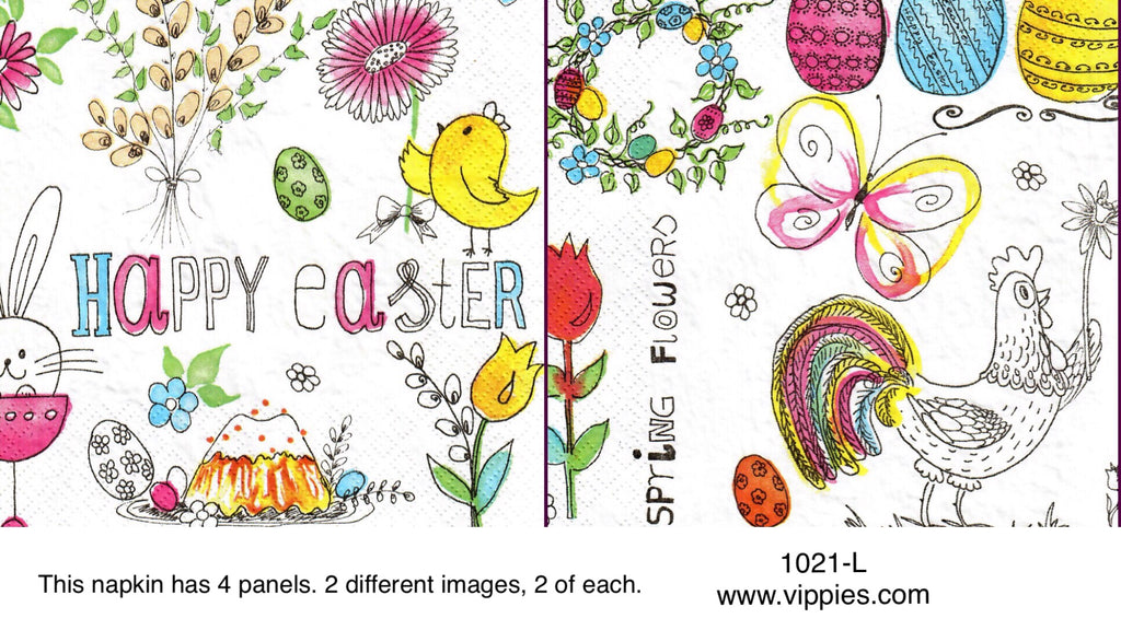 EAST-1021 Very Happy Easter Napkin for Decoupage