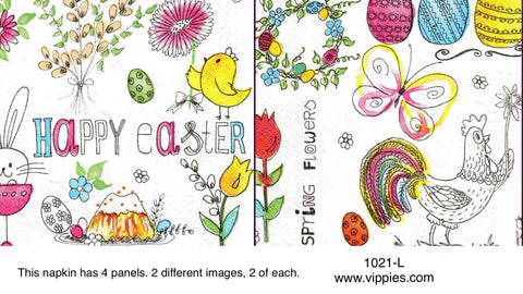 EAST-1021 Very Happy Easter Napkin for Decoupage