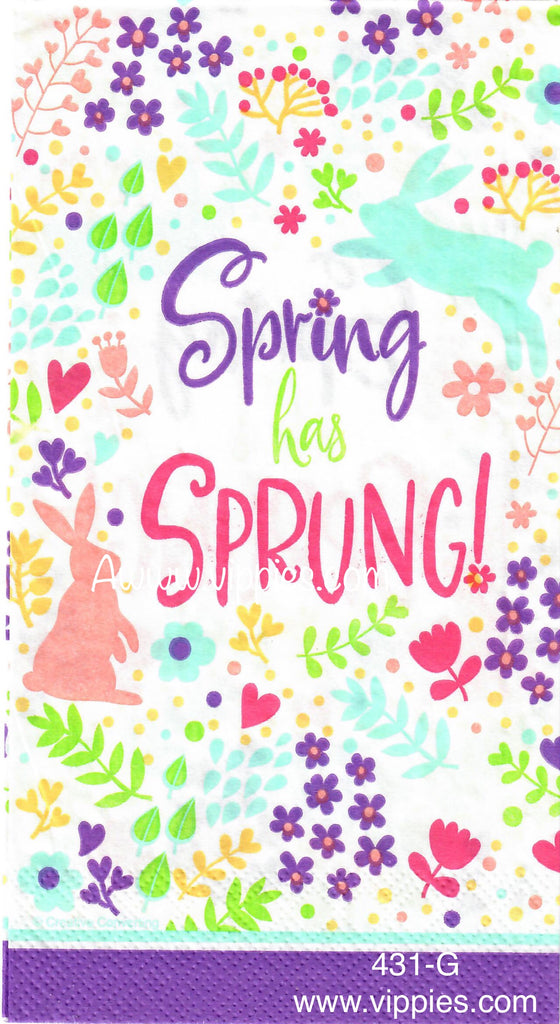 EAST-431 Spring Has Sprung Bunny Napkin for Decoupage