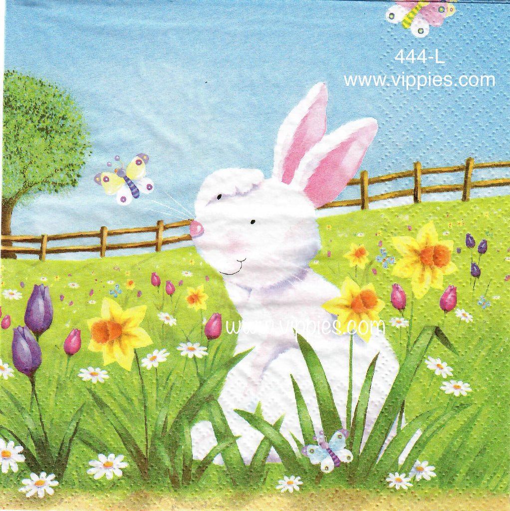 EAST-444 Seeking Bunny Napkin for Decoupage