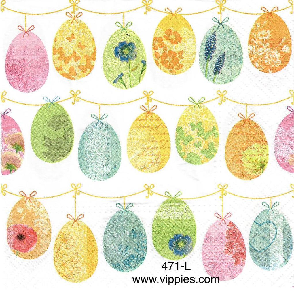 EAST-471 Hanging Balloon Eggs Napkin for Decoupage