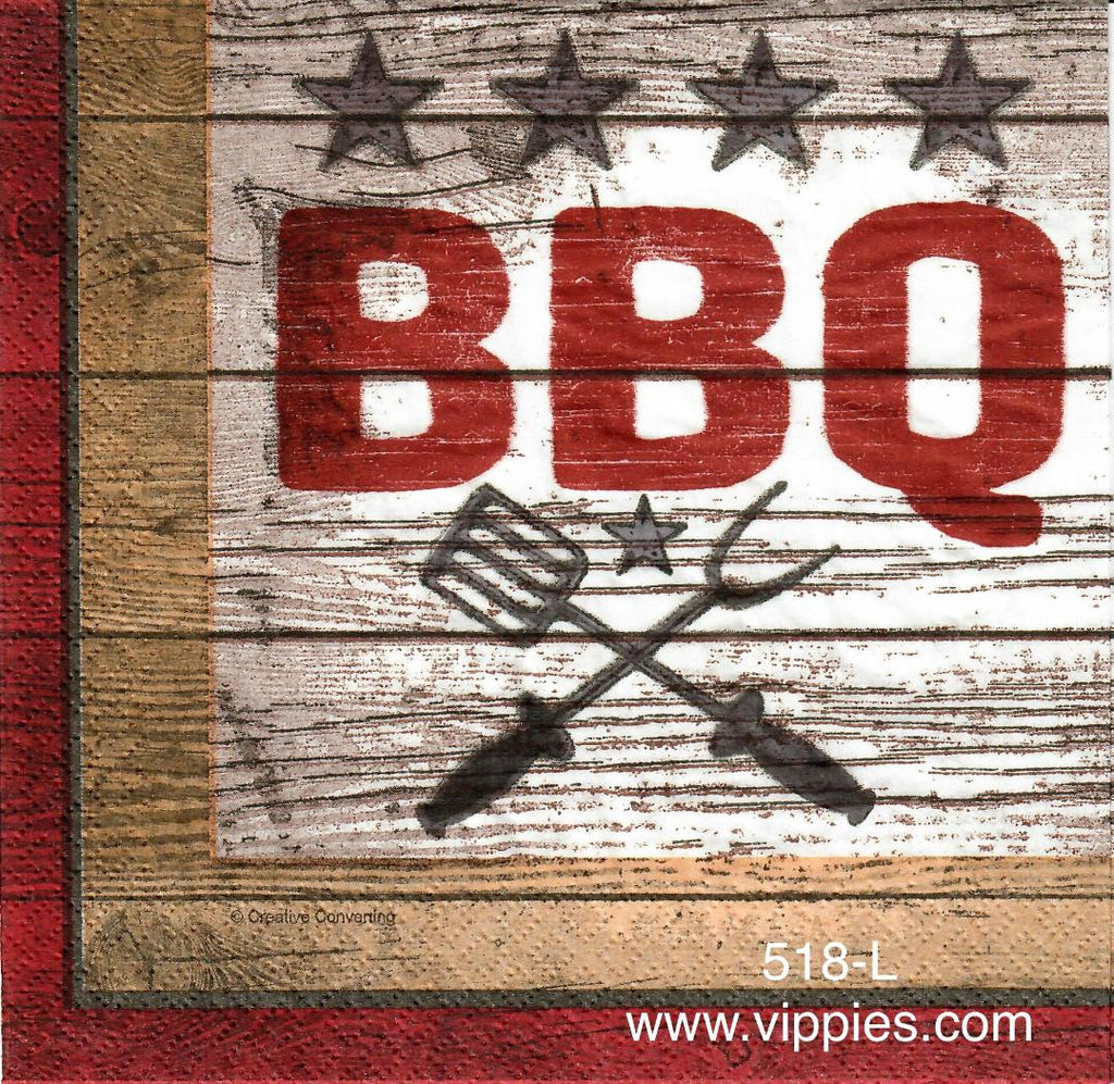 FD-518 BBQ Utensils Napkin for Decoupage