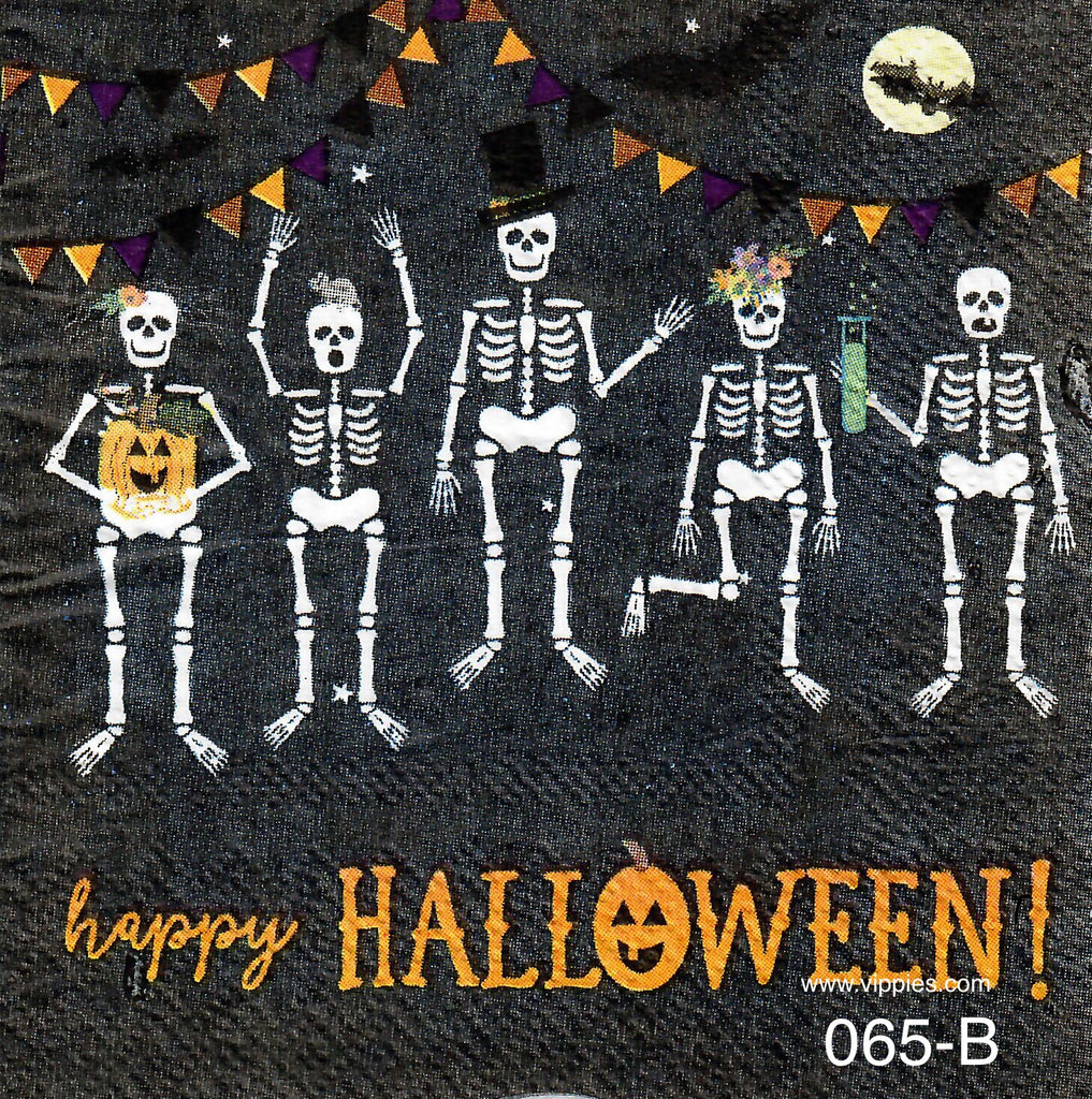 HWN-065 Jumping Skeletons Napkin for Decoupage