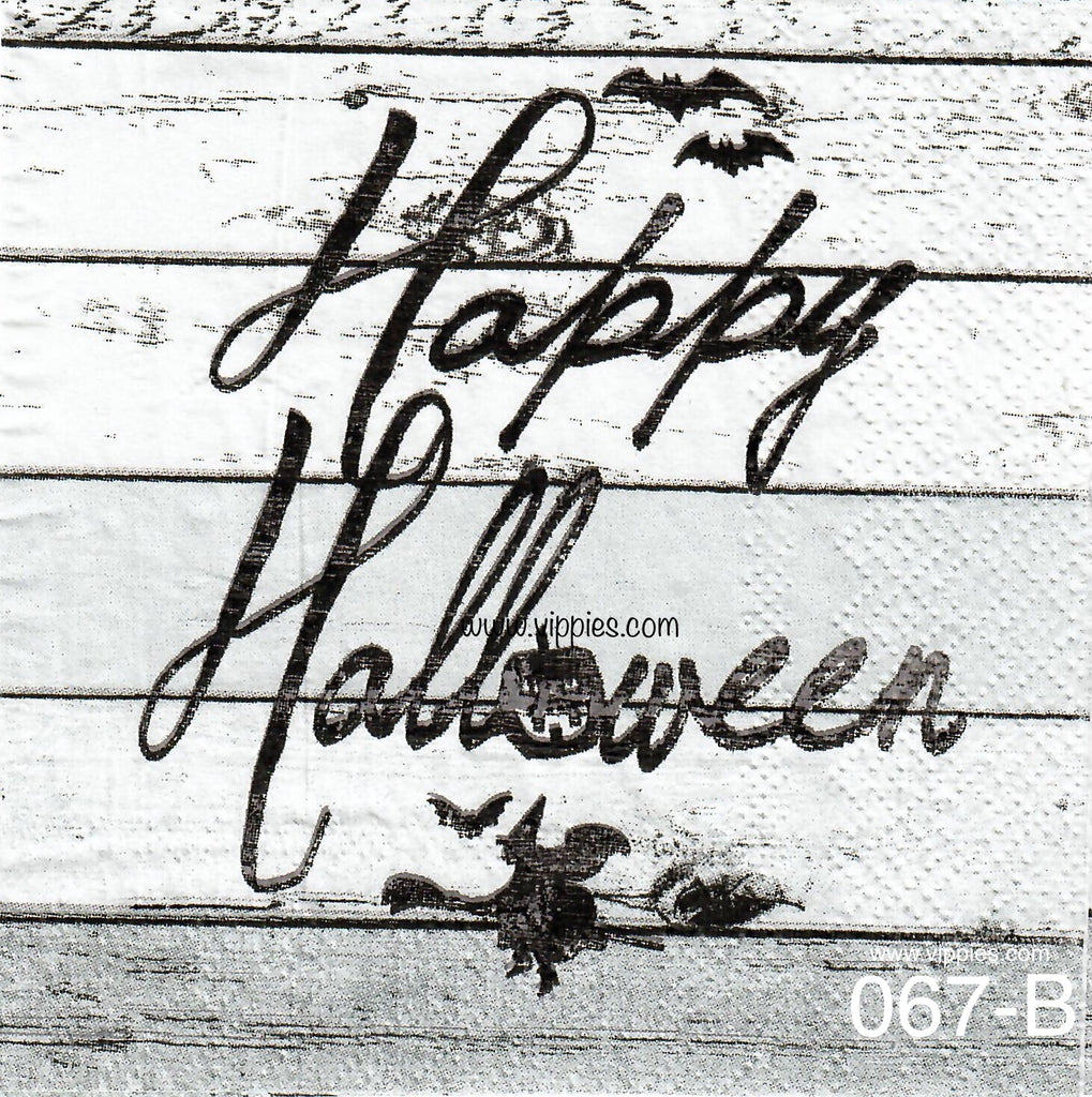 HWN-067  H Halloween Plank Napkin for Decoupage