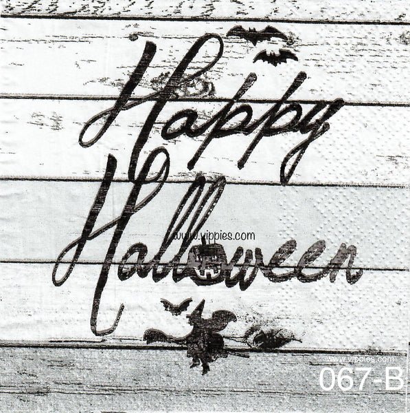 HWN-067  H Halloween Plank Napkin for Decoupage