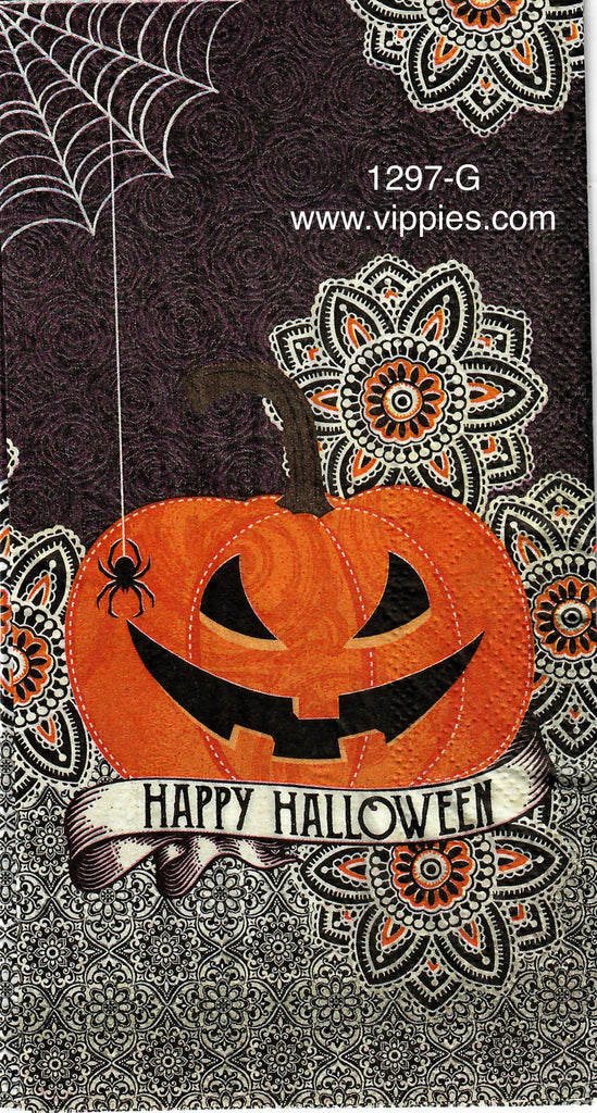 HWN-1297 Jack Spider Lace Guest Napkin for Decoupage