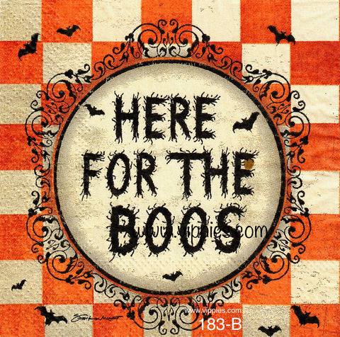 HWN-183 Here for the Boos Napkin for Decoupage