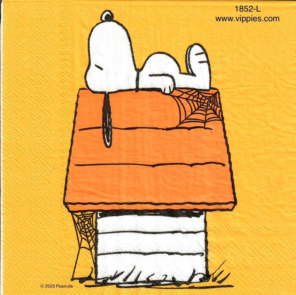 HWN-1852 Snoopy Doghouse Webs Napkin for Decoupage