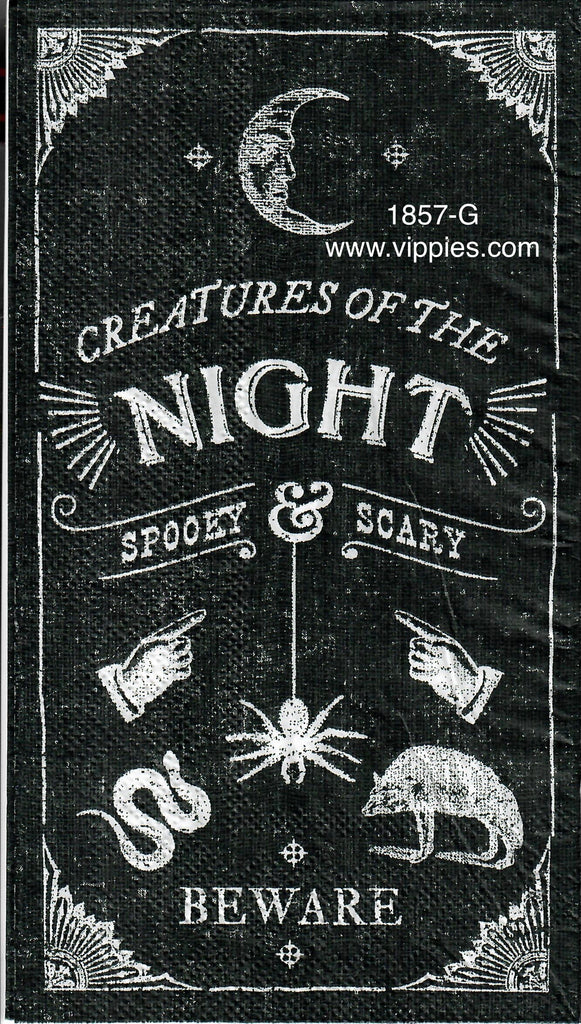 HWN-1857 Creatures of the Night Guest Napkin for Decoupage