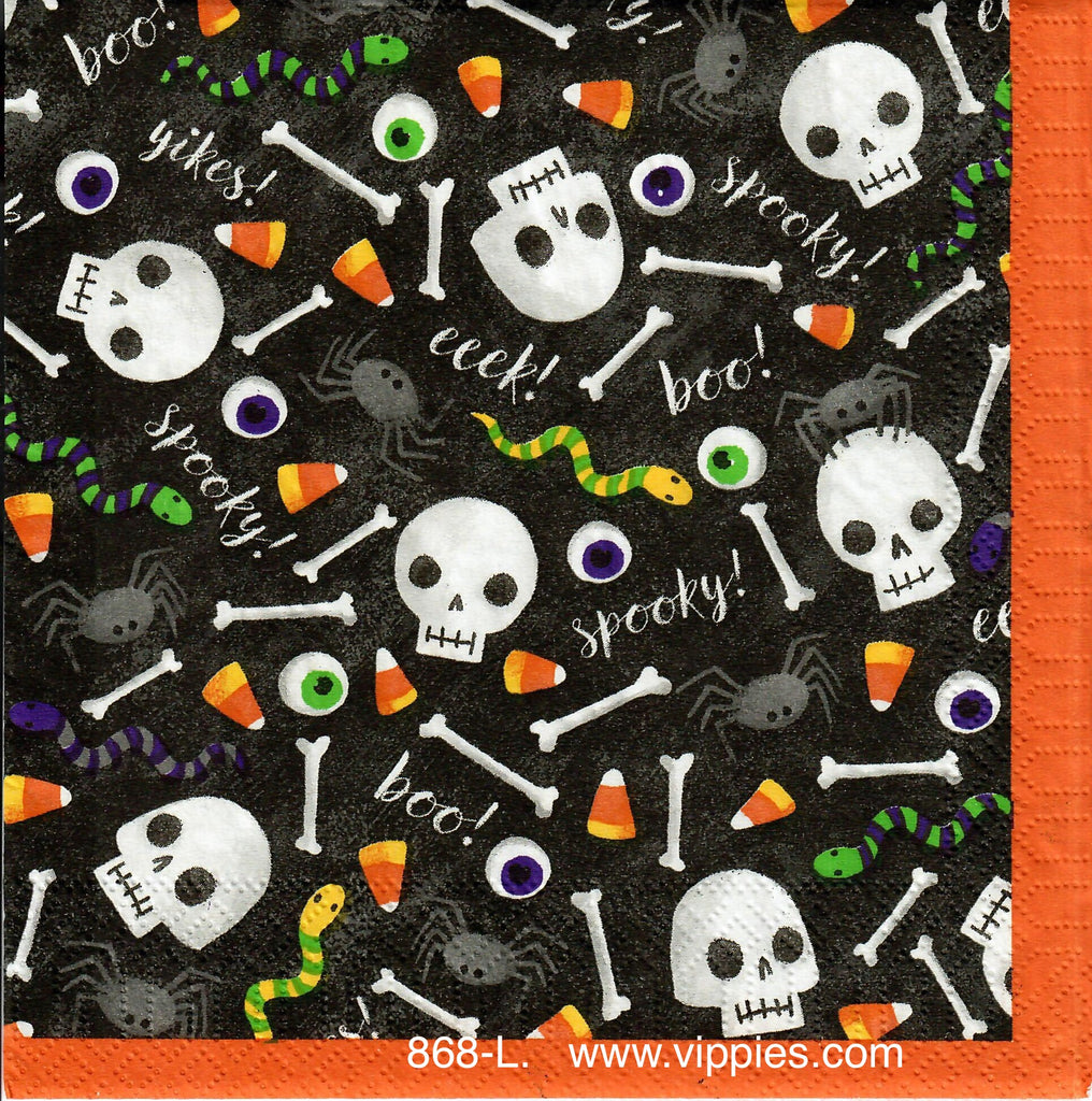 HWN-868 Trick or Treat Skulls Napkin for Decoupage