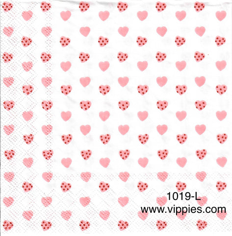 LVY-1019 Tiny Dot Hearts and Hearts Napkin for Decoupage