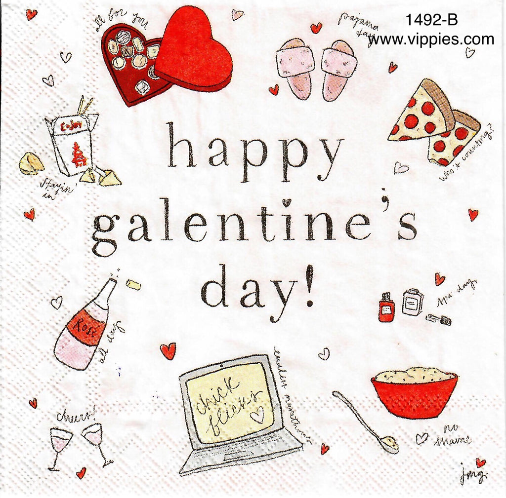 LVY-1492 Happy Galantines Day Napkin for Decoupage