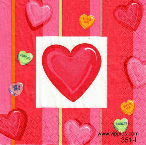 LVY-351 Candy Hearts Napkin for Decoupage