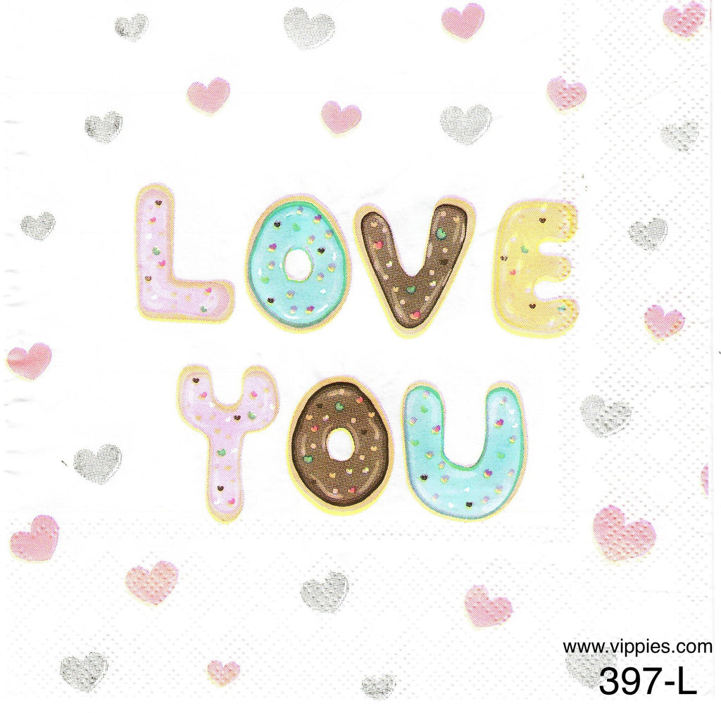 LVY-397 Love Donuts Napkin for Decoupage