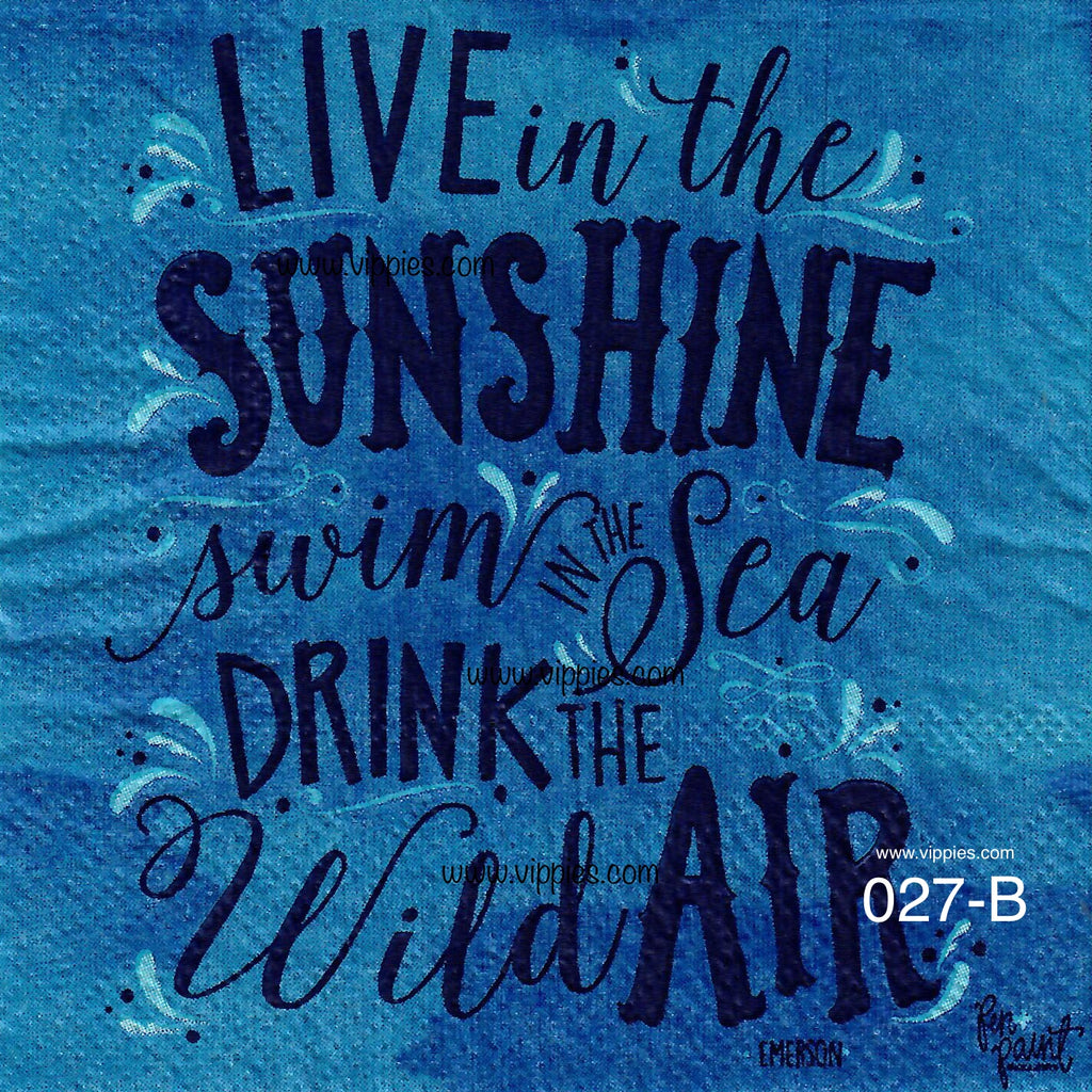 NS-027 Live in the Sun Napkin for Decoupage