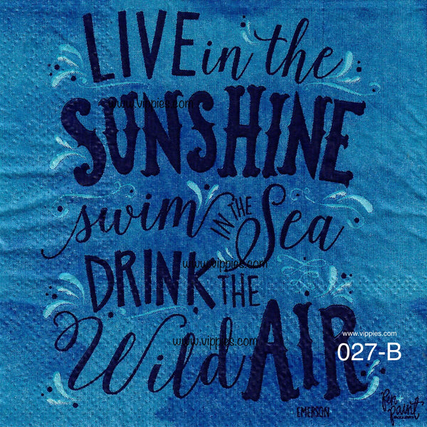NS-027 Live in the Sun Napkin for Decoupage