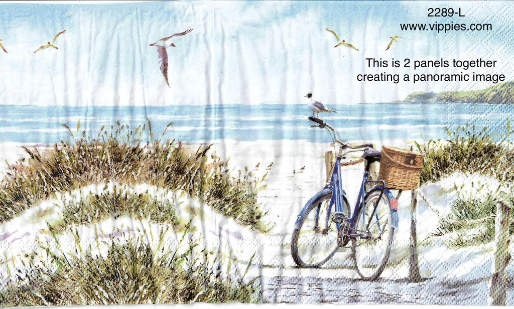 NS-2289-L Bike Sand Dunes Napkin for Decoupage