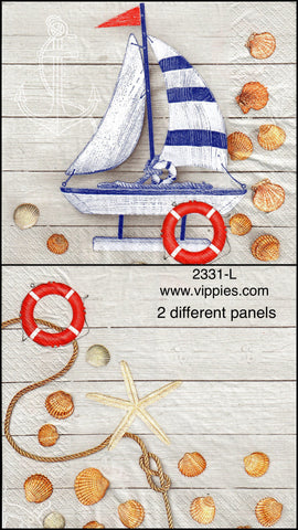NS-2331-L Sailboat Planks Napkin for Decoupage