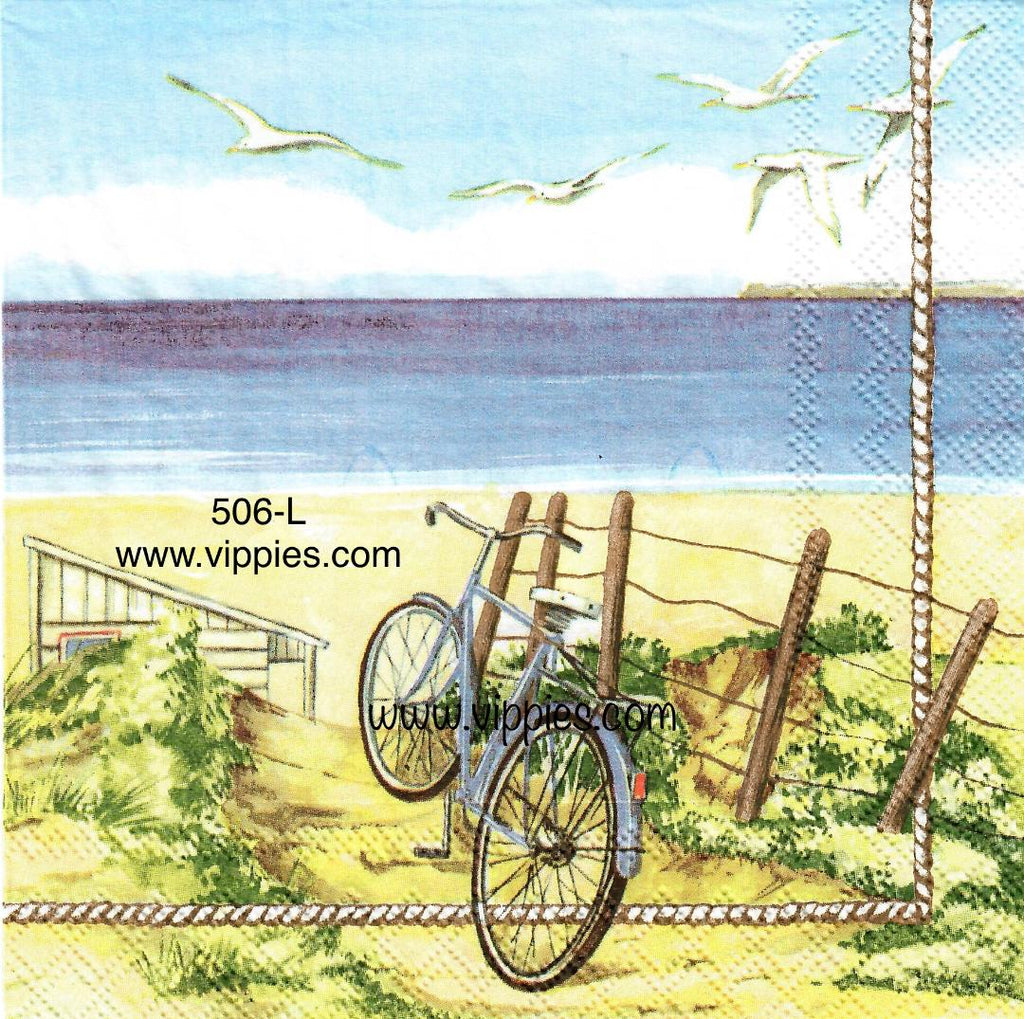 NS-506 Beach Bike Napkin for Decoupage