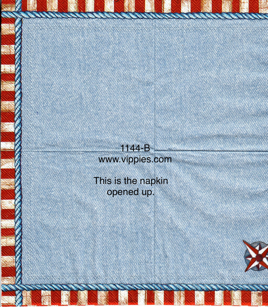 PAT-1144 Denim Hankie Napkin for Decoupage