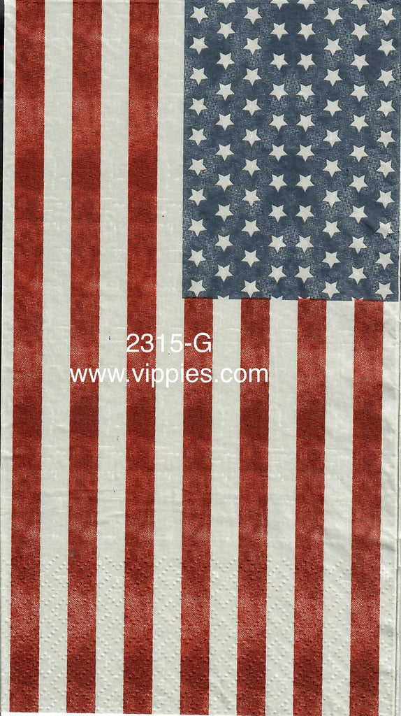 PAT-2315-G Long Flag Guest Napkin for Decoupage