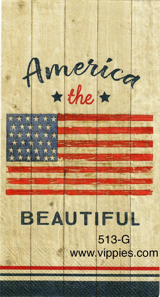 PAT-513 Barn Yard Flag Napkin for Decoupage