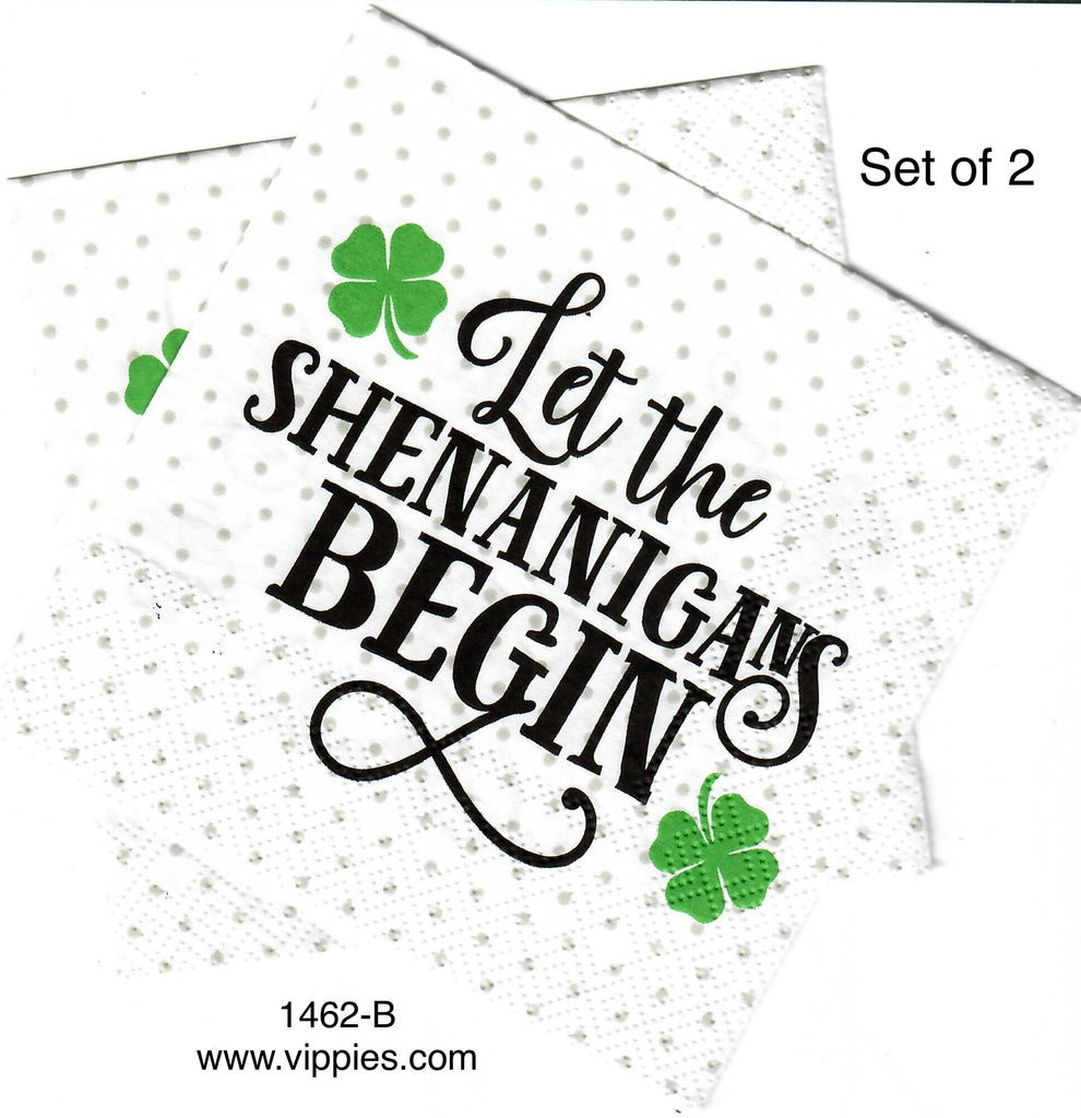 SPD-1462-B-S Set of 2 Let the Shenanigans Napkins for Decoupage