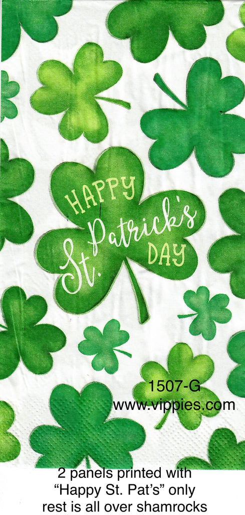 SPD-1507-G Happy St. Patricks Shamrocks Guest Napkin for Decoupage