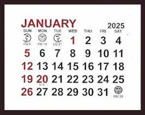 Large 2025 Self-Stick Calendar Pads