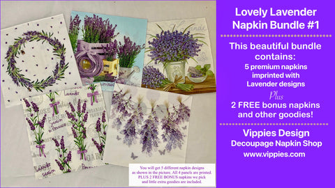 SNB-018-L "Lovely Lavender Napkin Bundle #1"