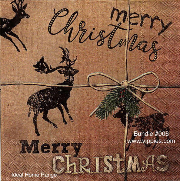 SNB-006 Special Napkin Bundle #6 Christmas Animals Napkins