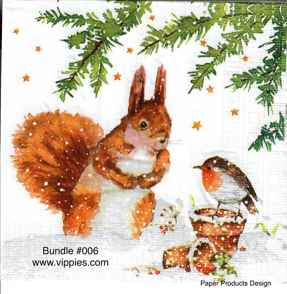 SNB-006 Special Napkin Bundle #6 Christmas Animals Napkins