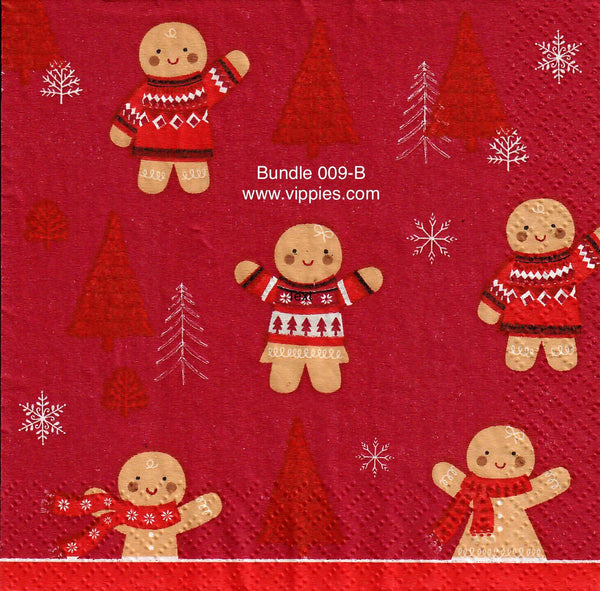 SNB-009 Special Napkin Bundle #9 Christmas Scenes Napkins
