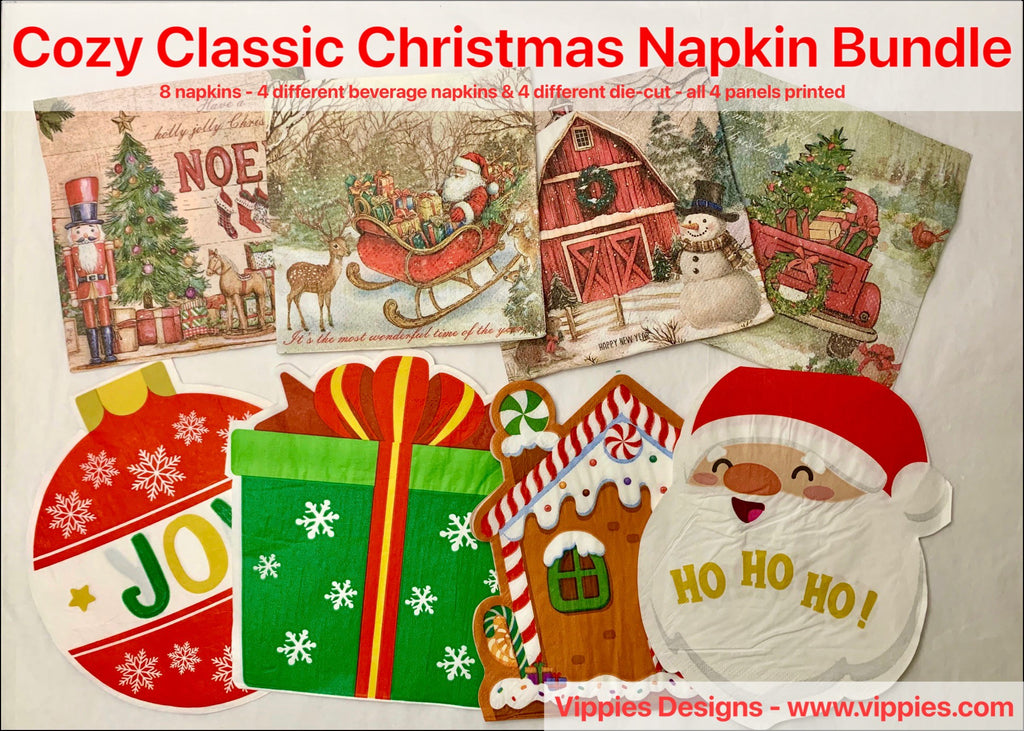 SNB-016-B "Cozy Classic" Christmas Special Napkin Bundle #NP-016