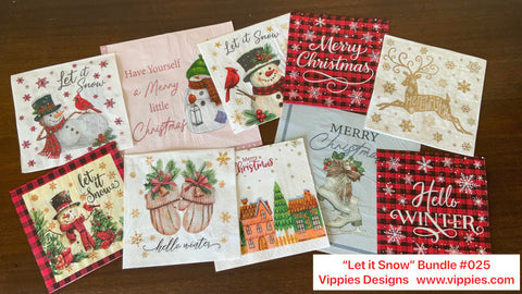SNB-025-B/L "Let It Snow" Special Napkin Bundle