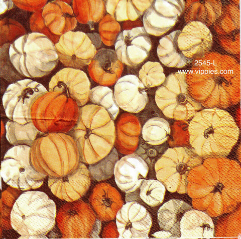AT-2545-L Lots of Pumpkins Napkin for Decoupage