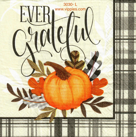 AT-3030-L Ever Grateful Pumpkin Napkin for Decoupage