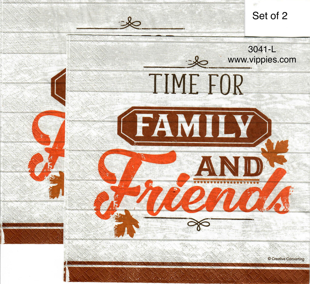 AT-3041-L-S Set of 2 Time for Family Napkin for Decoupage