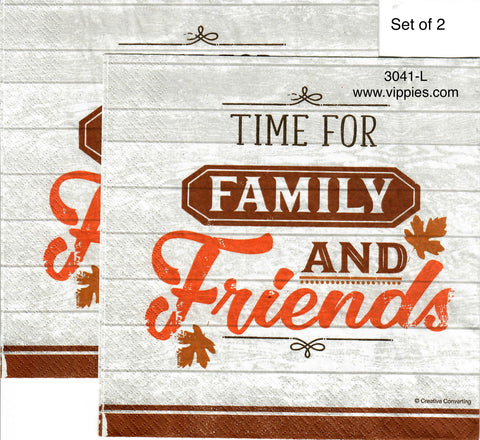 AT-3041-L-S Set of 2 Time for Family Napkin for Decoupage