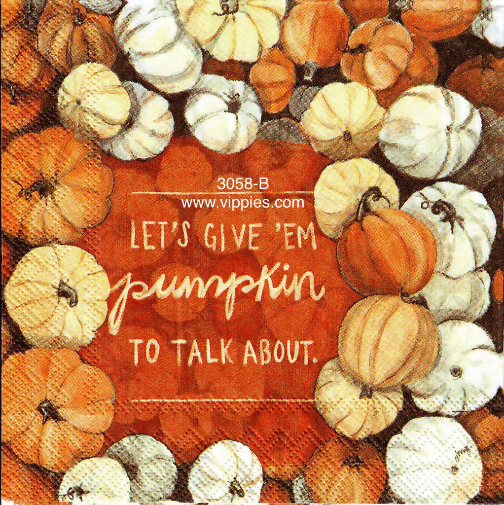 AT-3058-B Pumpkin to Talk About Napkin for Decoupage