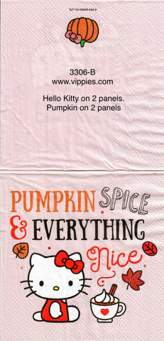 AT-3306-B Hello Kitty Pumpkin Spice Napkin for Decoupage