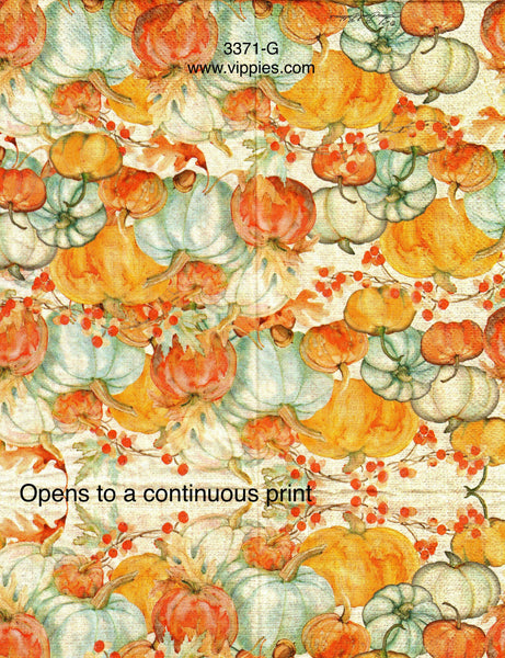 AT-3371-G Pumpkins Berries Guest Napkin for Decoupage