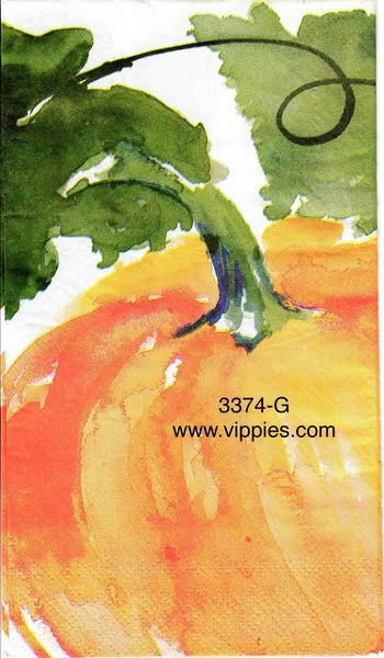 AT-3374-G Large Pumpkin Guest Napkin for Decoupage
