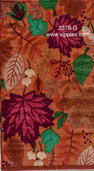 AT-3378-G.1 Dark Leaves Autumn Guest Napkin for Decoupage